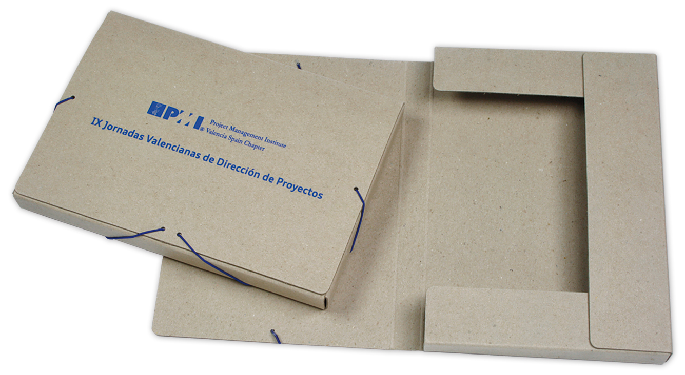 Carpeta portafolios eco de cartón reforzado